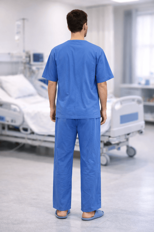 Blue Patient Dress Set (Shirt & Pajama)