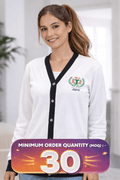 JSDM Women’s White Sweatshirt & Cardigan