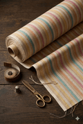 Multi-Color Striped Linen Blend Fabric M05 - (58-Inch Pana)