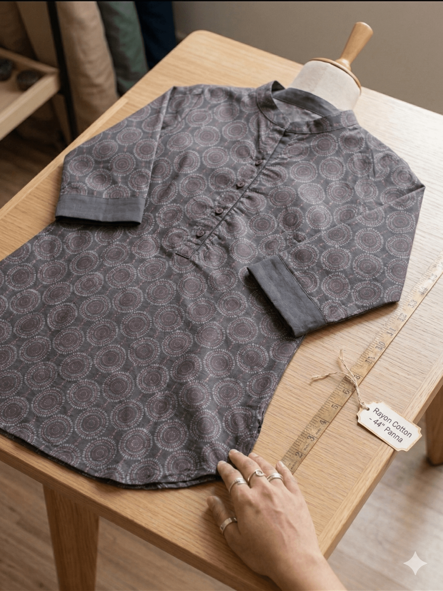 Premium Rayon Cotton Printed Fabric M01 – 44" Width | Soft, Breathable & Stylish (Sold by Meter)
